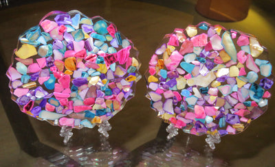 Pair of Acrylic Coasters - Over the Moon Creations